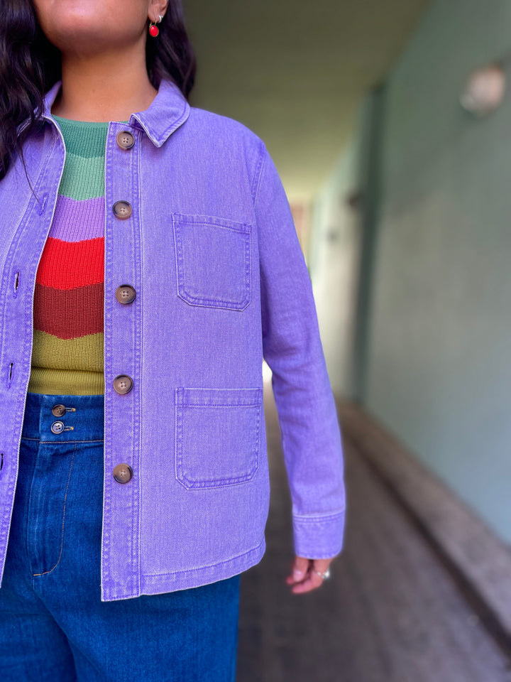 King Louie jakke Ellen denim jakke - lilla