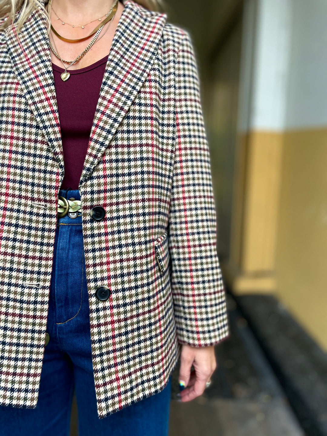 King Louie jakke Tula check blazer