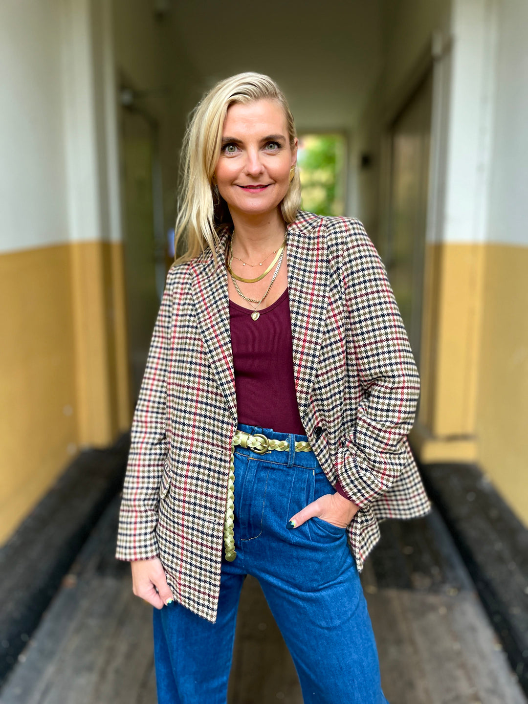 King Louie jakke Tula check blazer