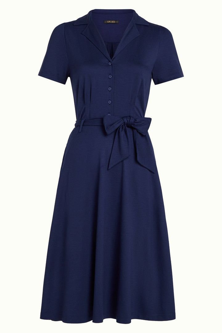 King Louie kjoler Sheeva kjole kortermet - blå