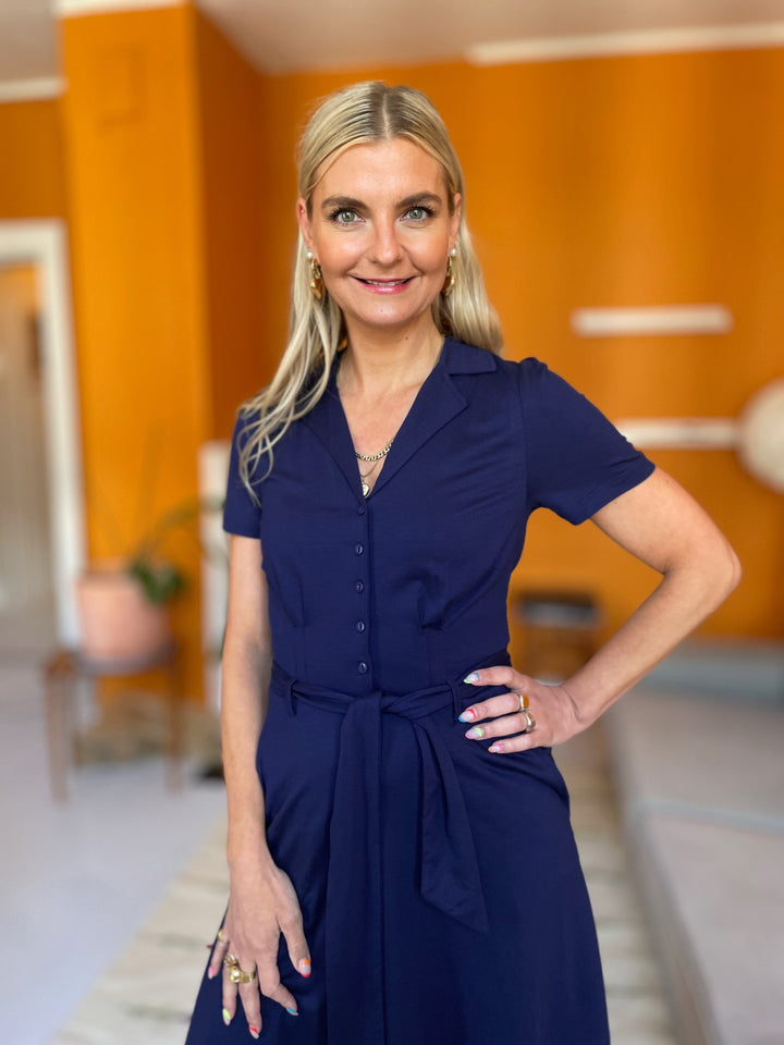 King Louie kjoler Sheeva kjole kortermet - blå