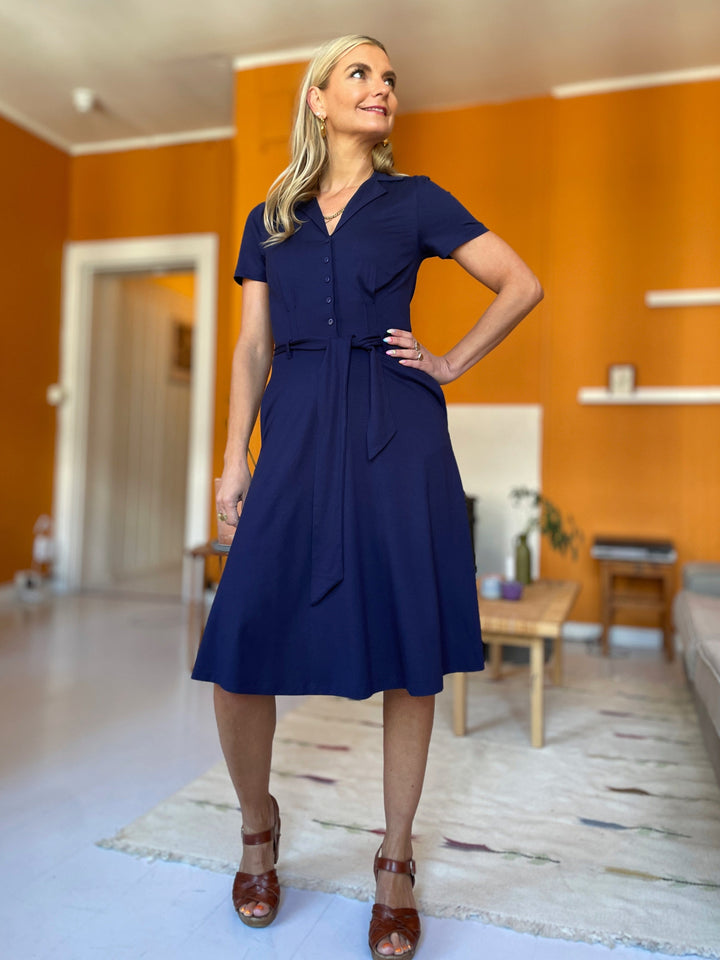 King Louie kjoler Sheeva kjole kortermet - blå