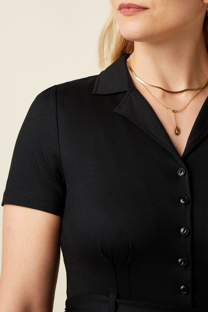 King Louie kjoler Sheeva kjole kortermet - svart