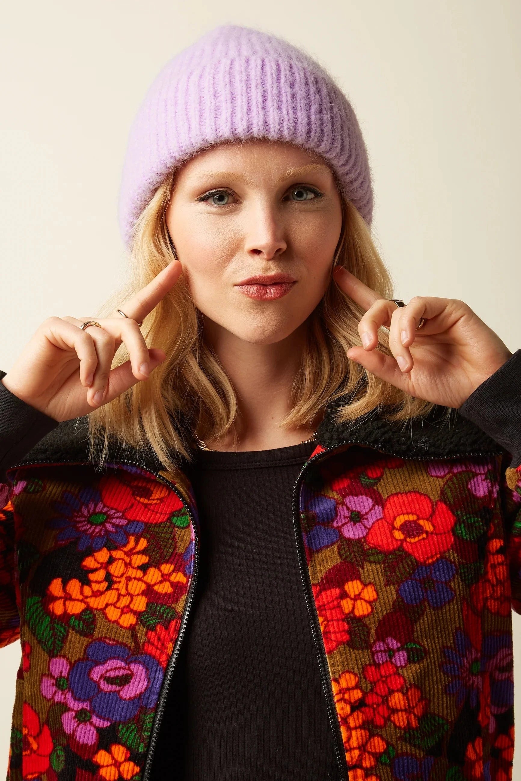 King Louie Luer Beanie posh - Crocus Lilac