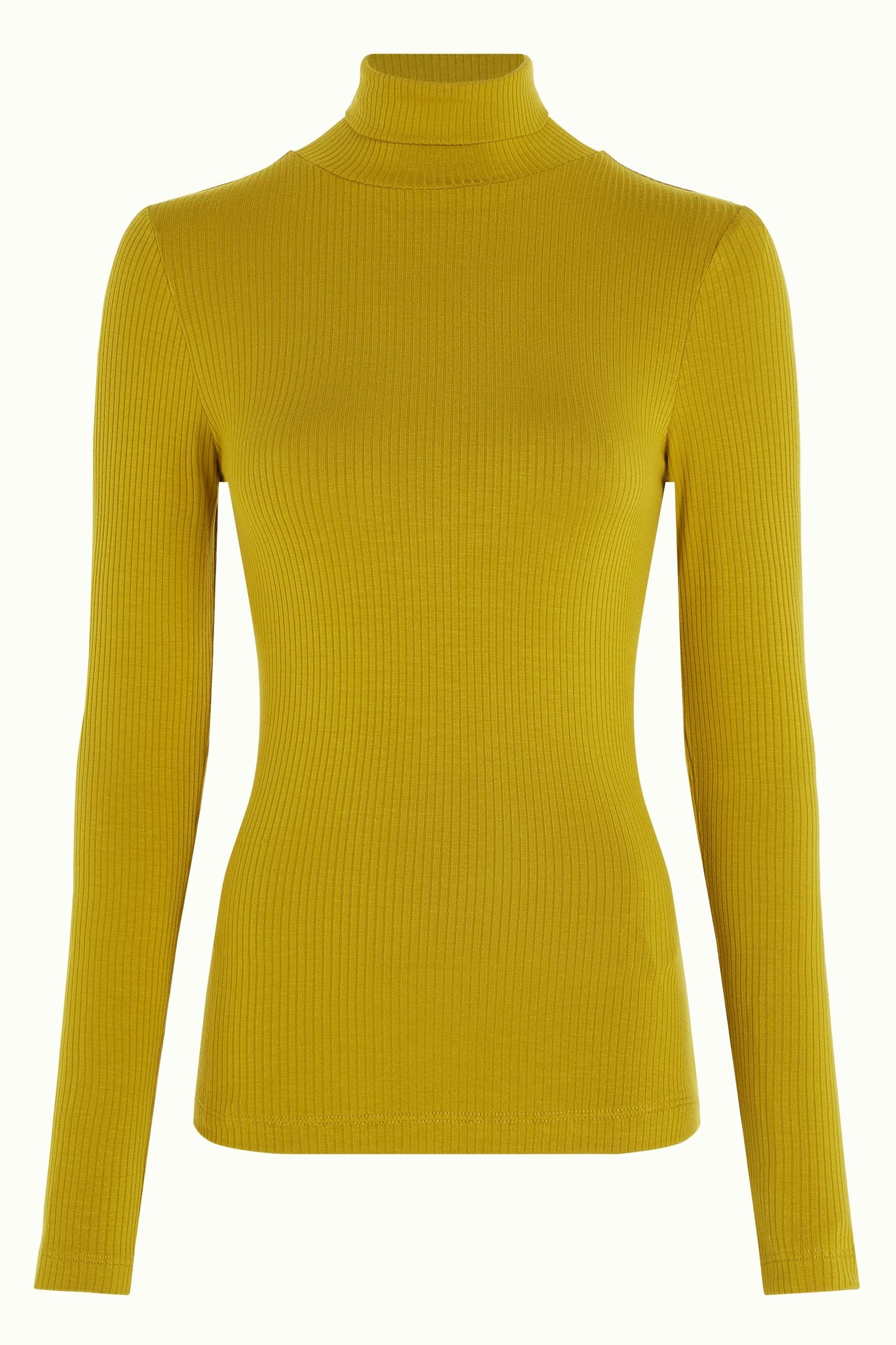 King Louie Overdeler Pologenser rollneck rib - curry yellow