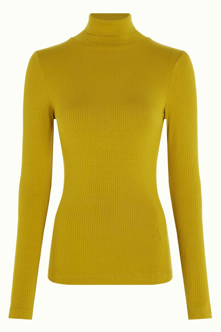 King Louie Overdeler Pologenser rollneck rib - curry yellow