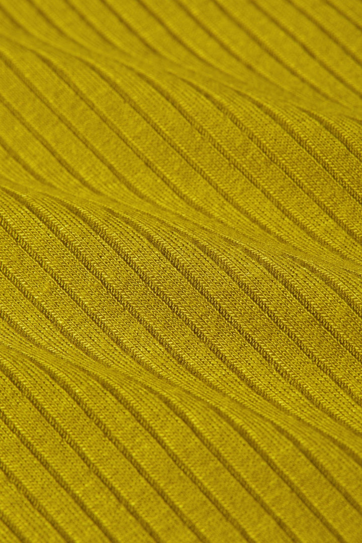 King Louie Overdeler Pologenser rollneck rib - curry yellow