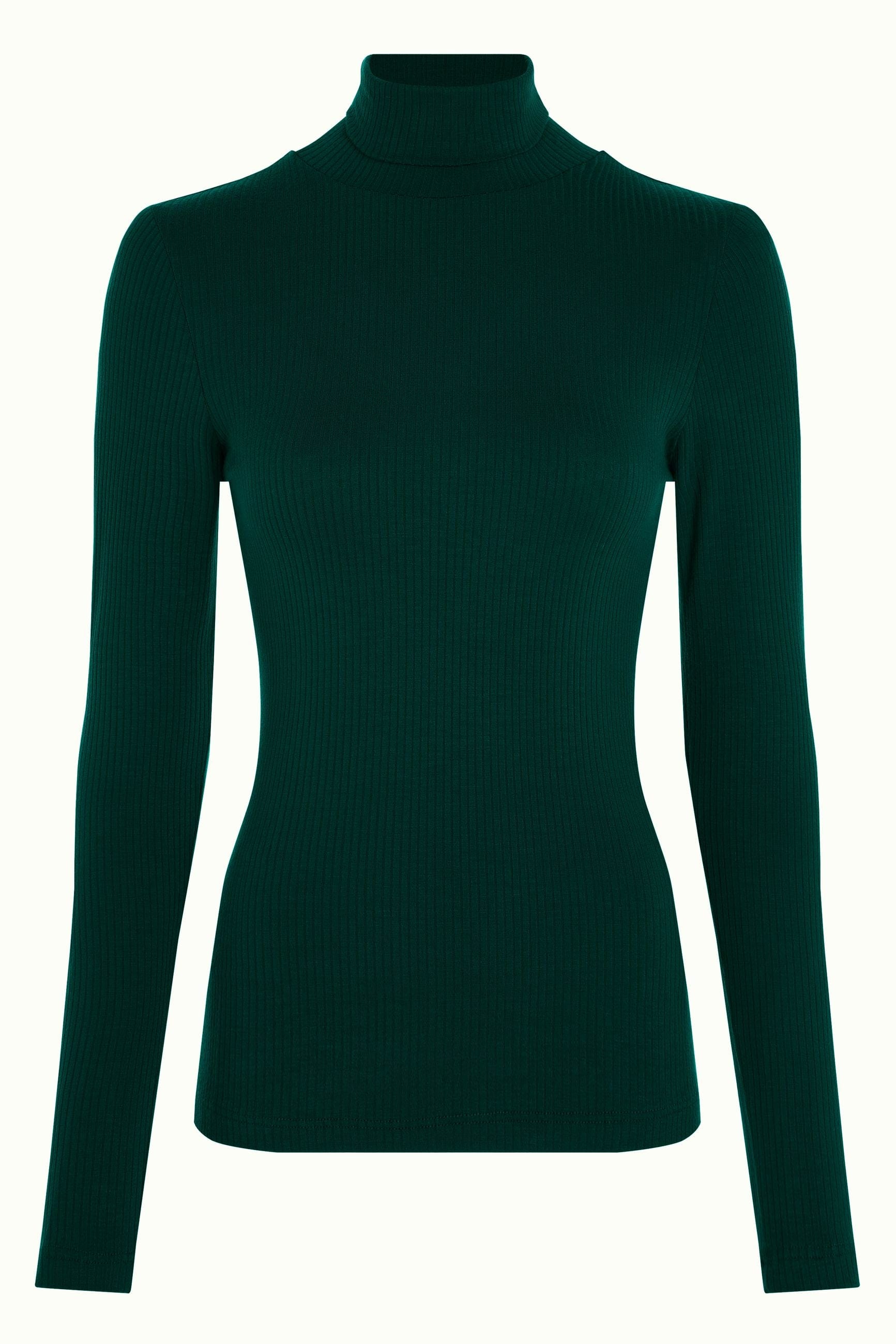 King Louie Overdeler Pologenser rollneck rib - pine green
