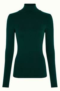 King Louie Overdeler Pologenser rollneck rib - pine green