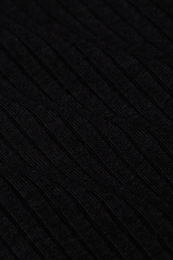 King Louie Overdeler Pologenser rollneck rib - svart (høst 23 fornyet tekst)
