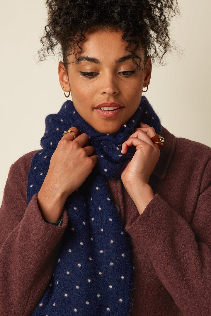 King Louie Skjerf Skjerf Freckle - ink blue