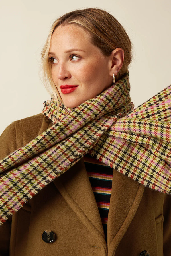 King Louie Skjerf Skjerf Houndstooth - spicy brown