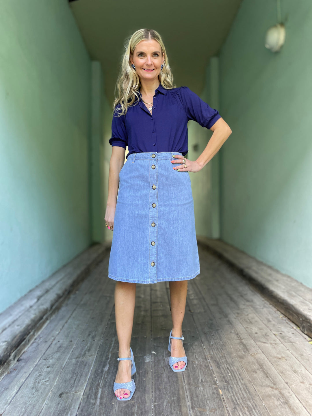 King Louie skjørt Marie Festa Denim Skjørt