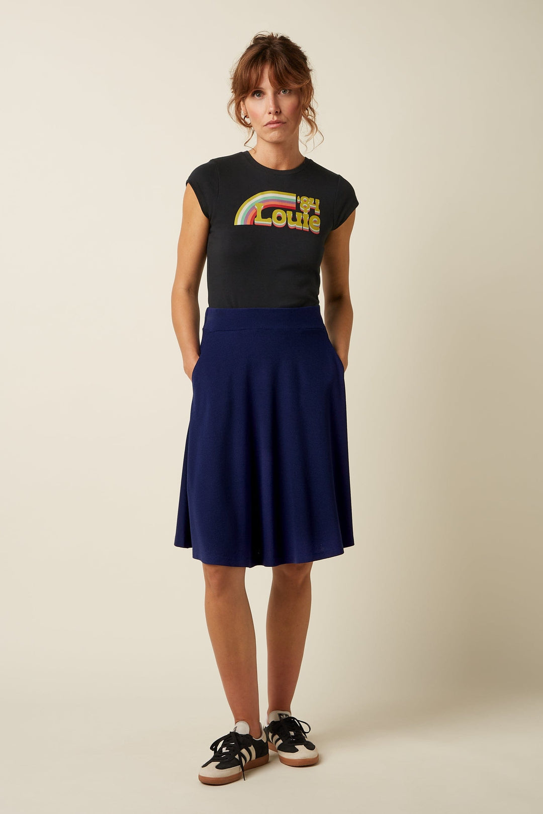 King Louie skjørt Serena Milano Crepe skjørt - beacon blue