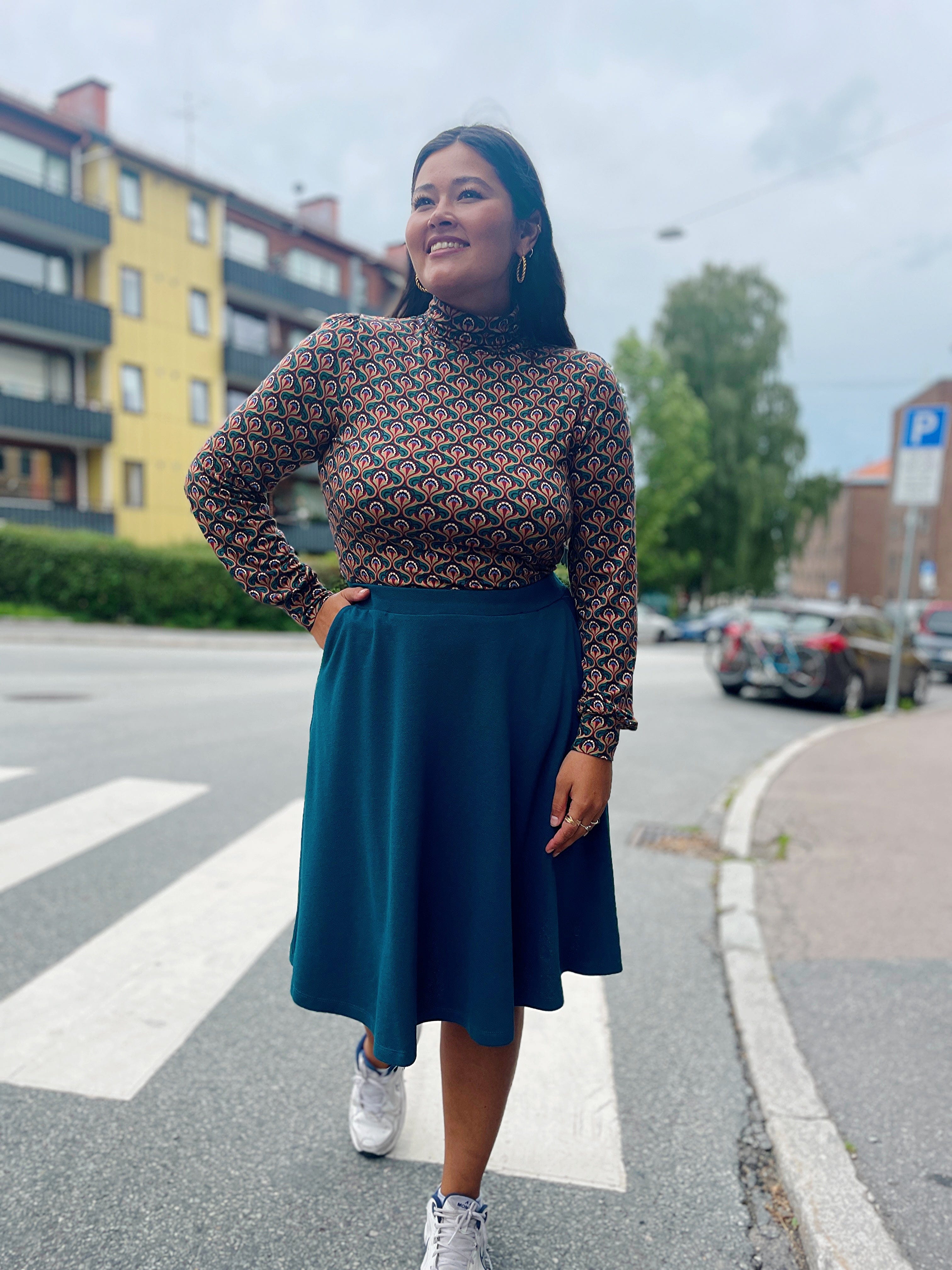 King Louie skjørt Serena Milano Crepe skjørt - blå
