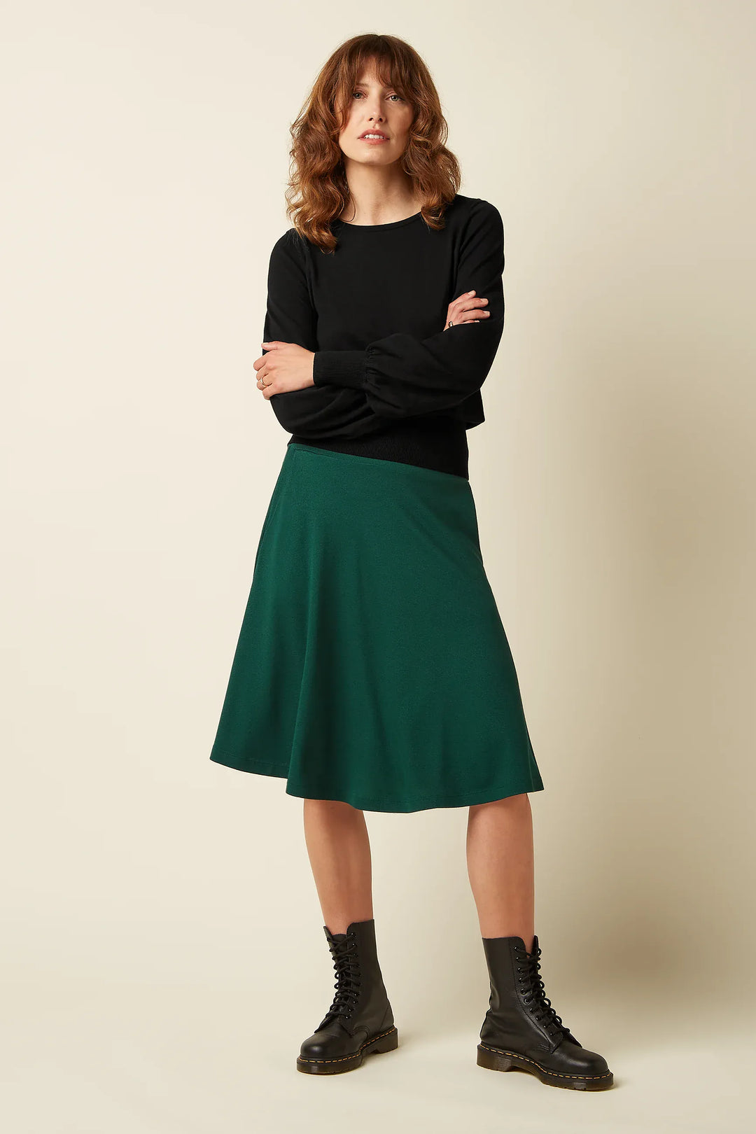 King Louie skjørt Serena Milano Crepe skjørt - botanical green