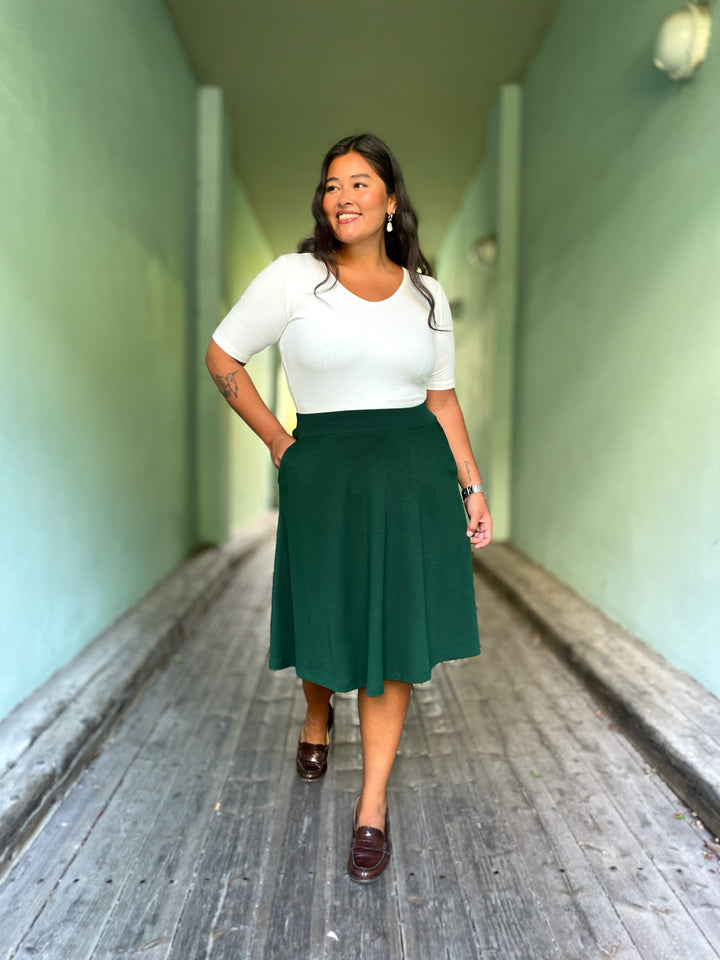 King Louie skjørt Serena Milano Crepe skjørt - botanical green