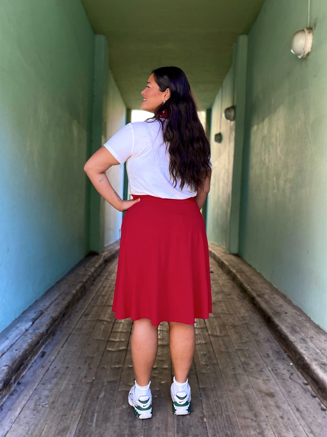 King Louie skjørt Serena Milano Crepe skjørt - chili red