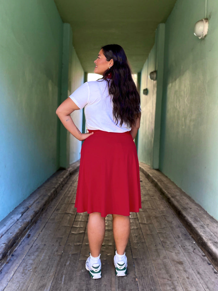 King Louie skjørt Serena Milano Crepe skjørt - chili red