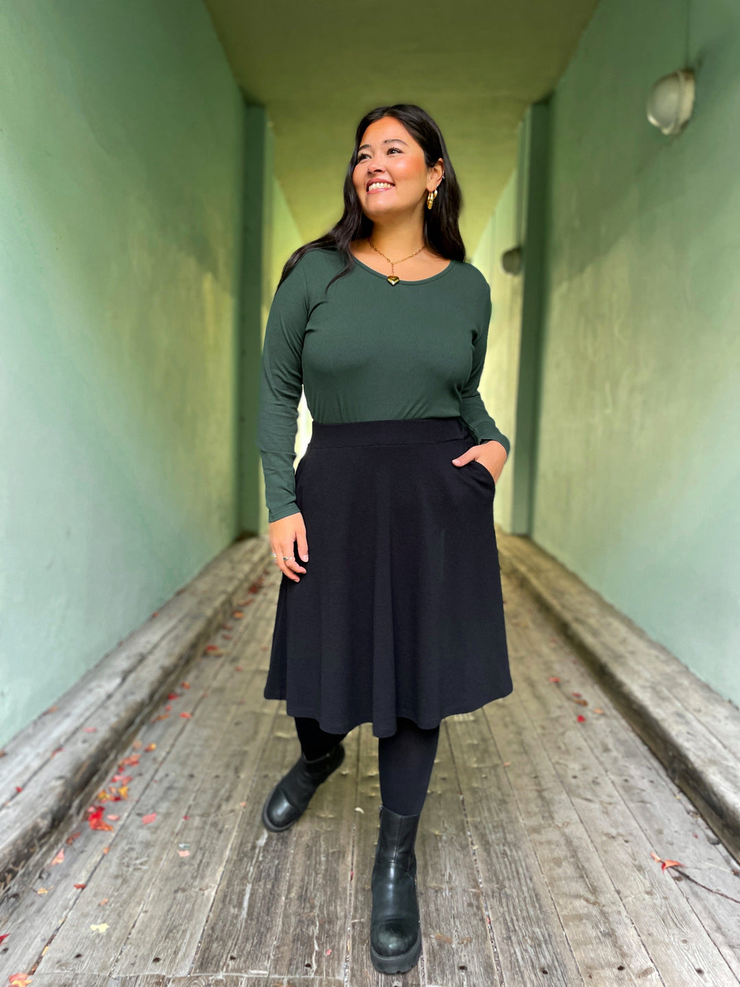 King Louie skjørt Serena Milano Crepe skjørt - svart