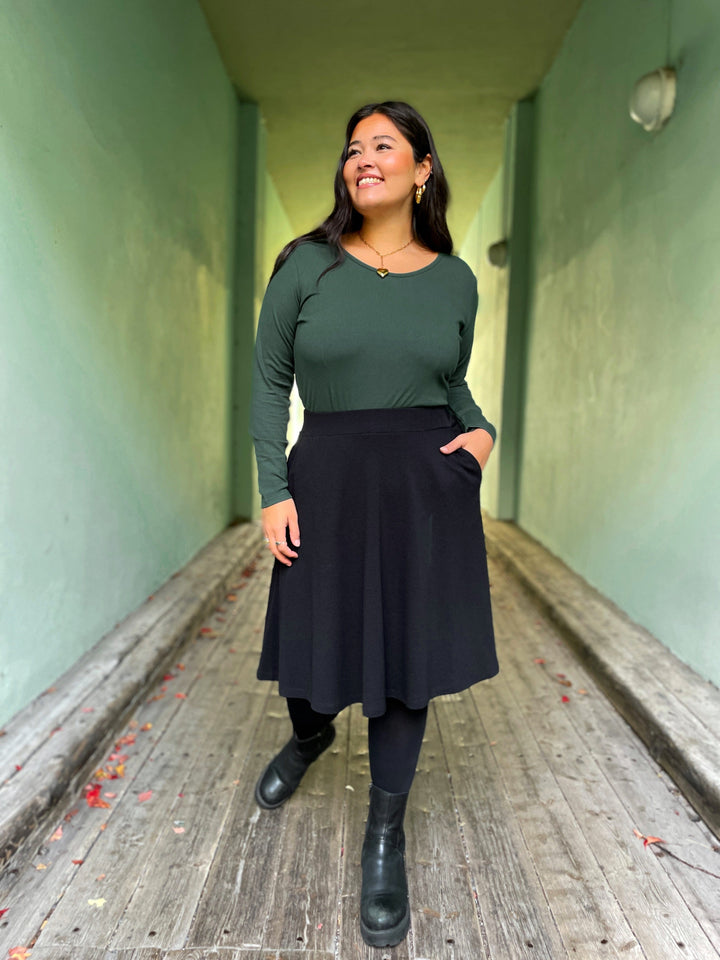 King Louie skjørt Serena Milano Crepe skjørt - svart