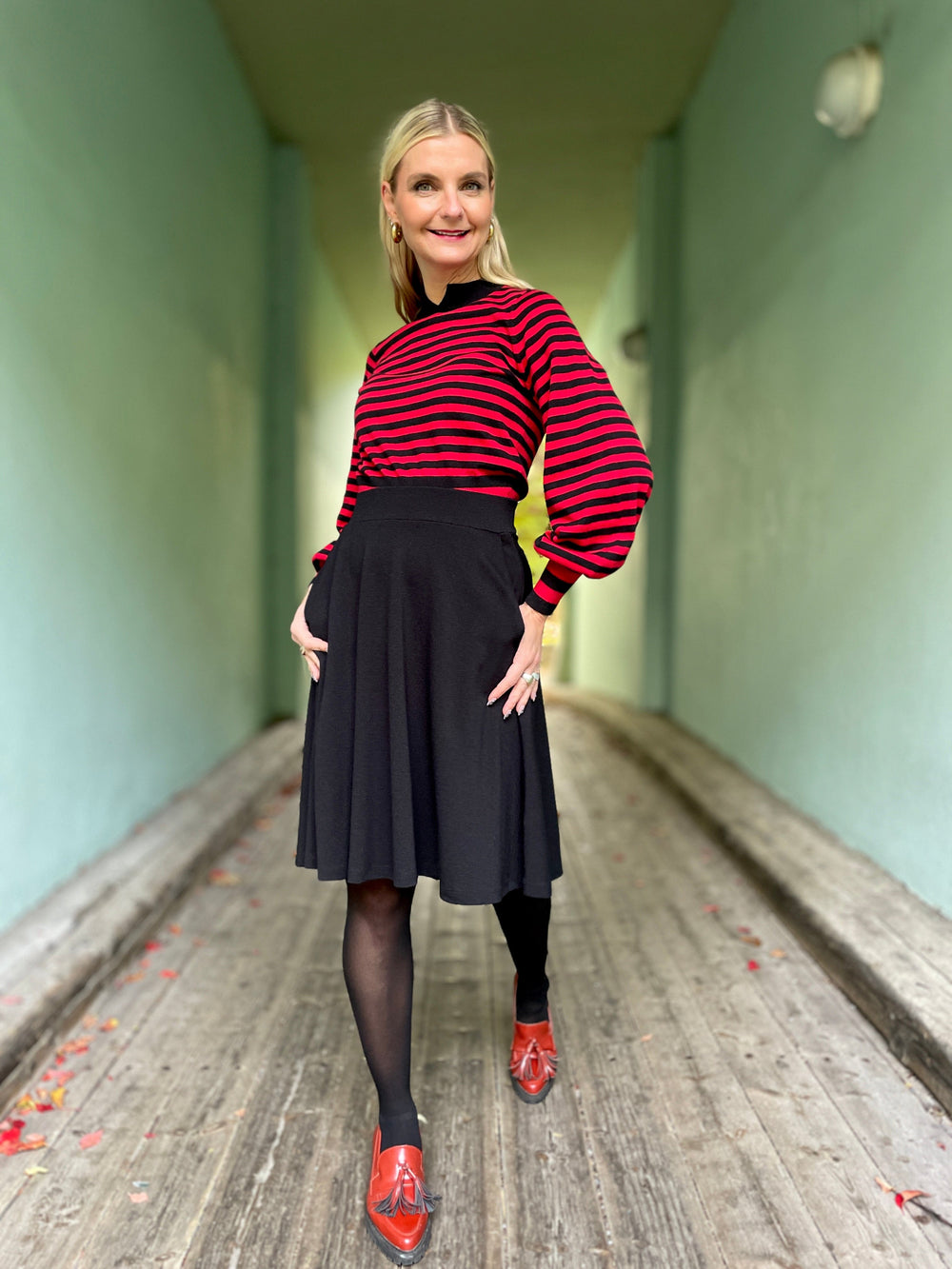 King Louie skjørt Serena Milano Crepe skjørt - svart