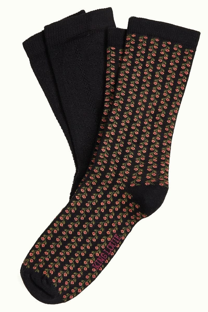 King Louie Sokker Sokker Perkins 2-Pack - black