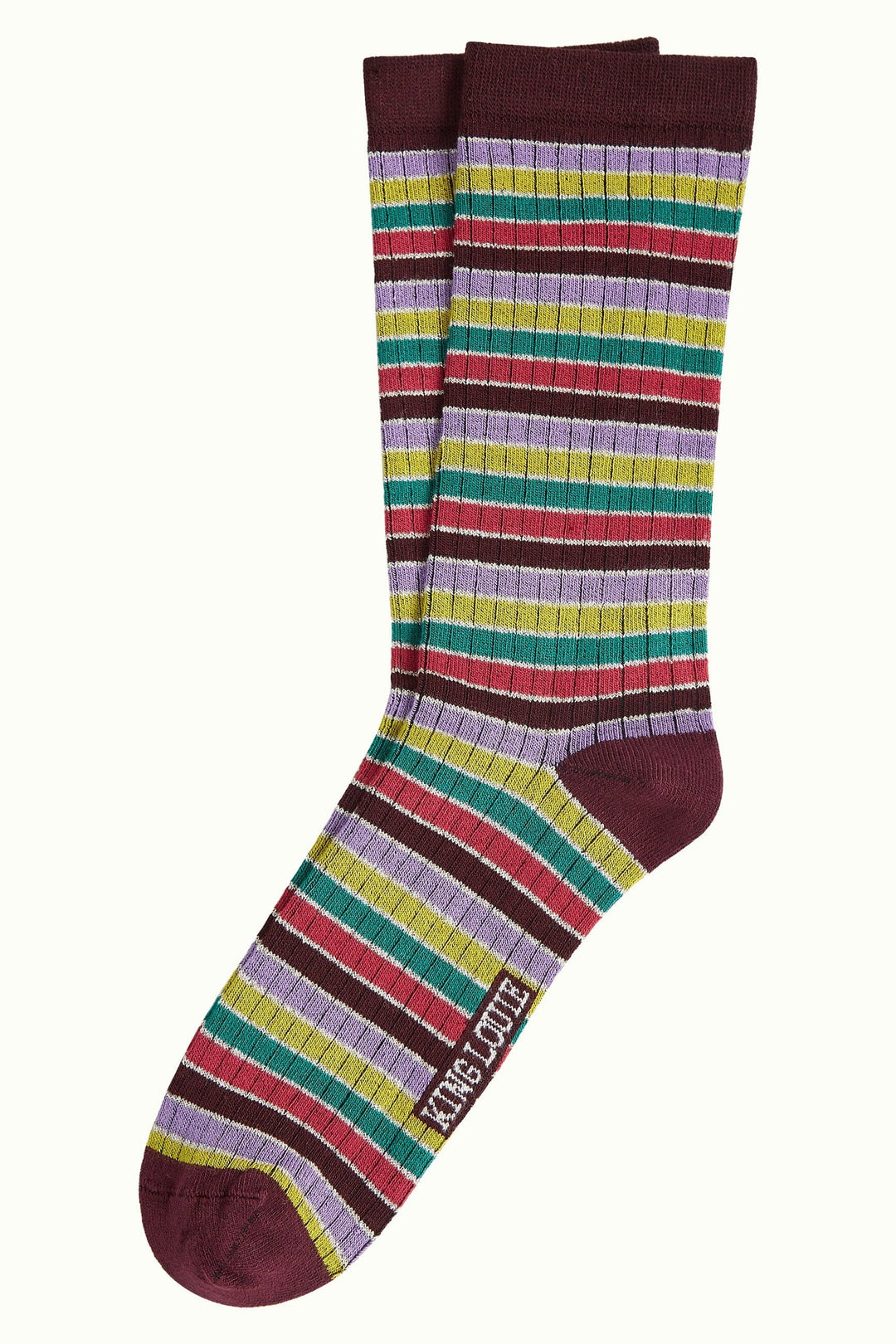 King Louie Sokker Sokker Rib stripe - porto red