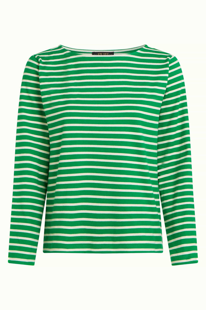 King Louie Topper Britney Stripe topp - very green