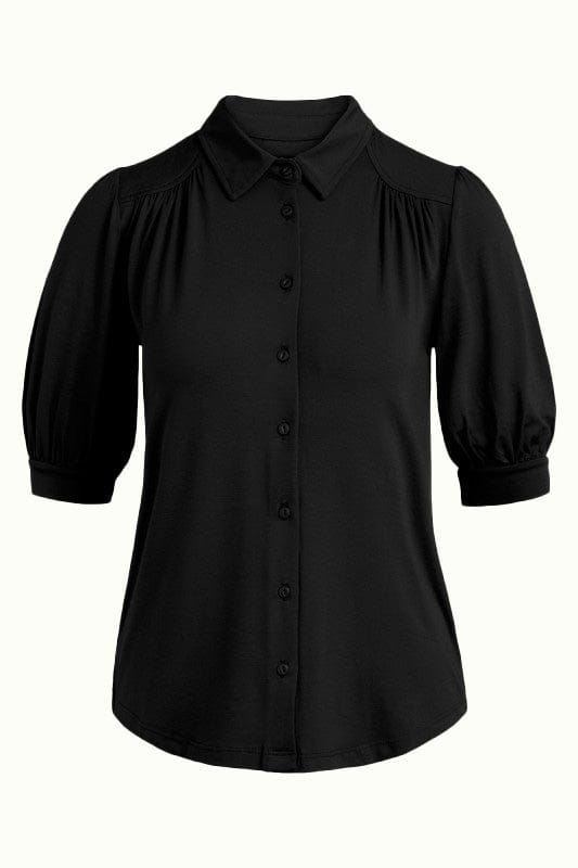King Louie Topper Carina bluse kortermet - svart