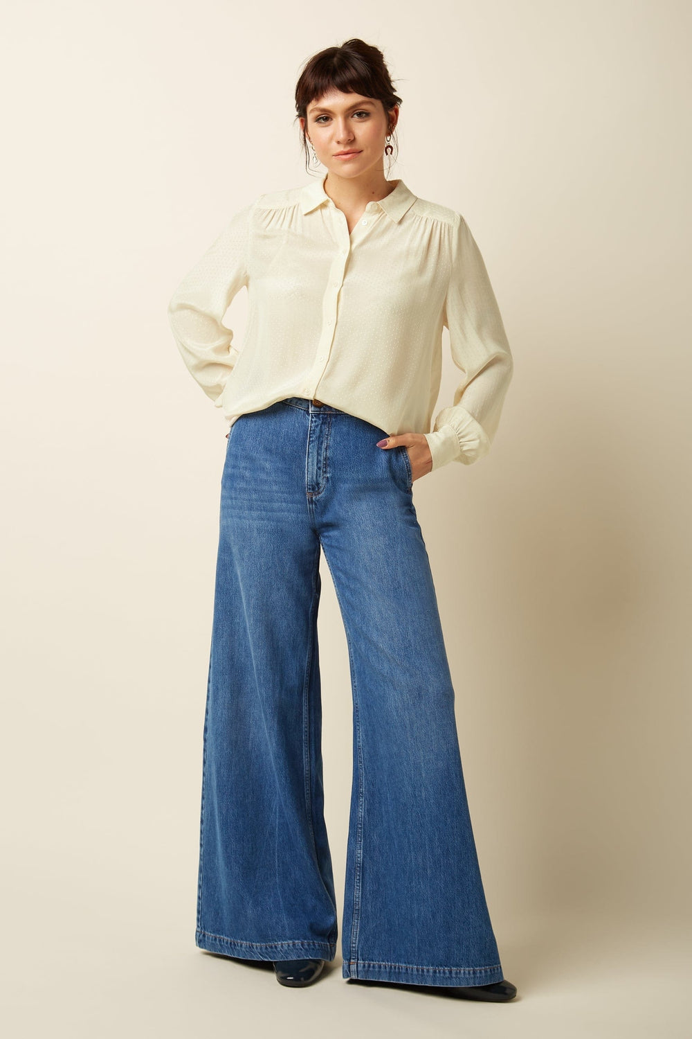 King Louie Topper Carina Bluse Sista - Elfenben