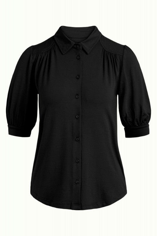 King Louie Topper Carina ecovero light bluse - black