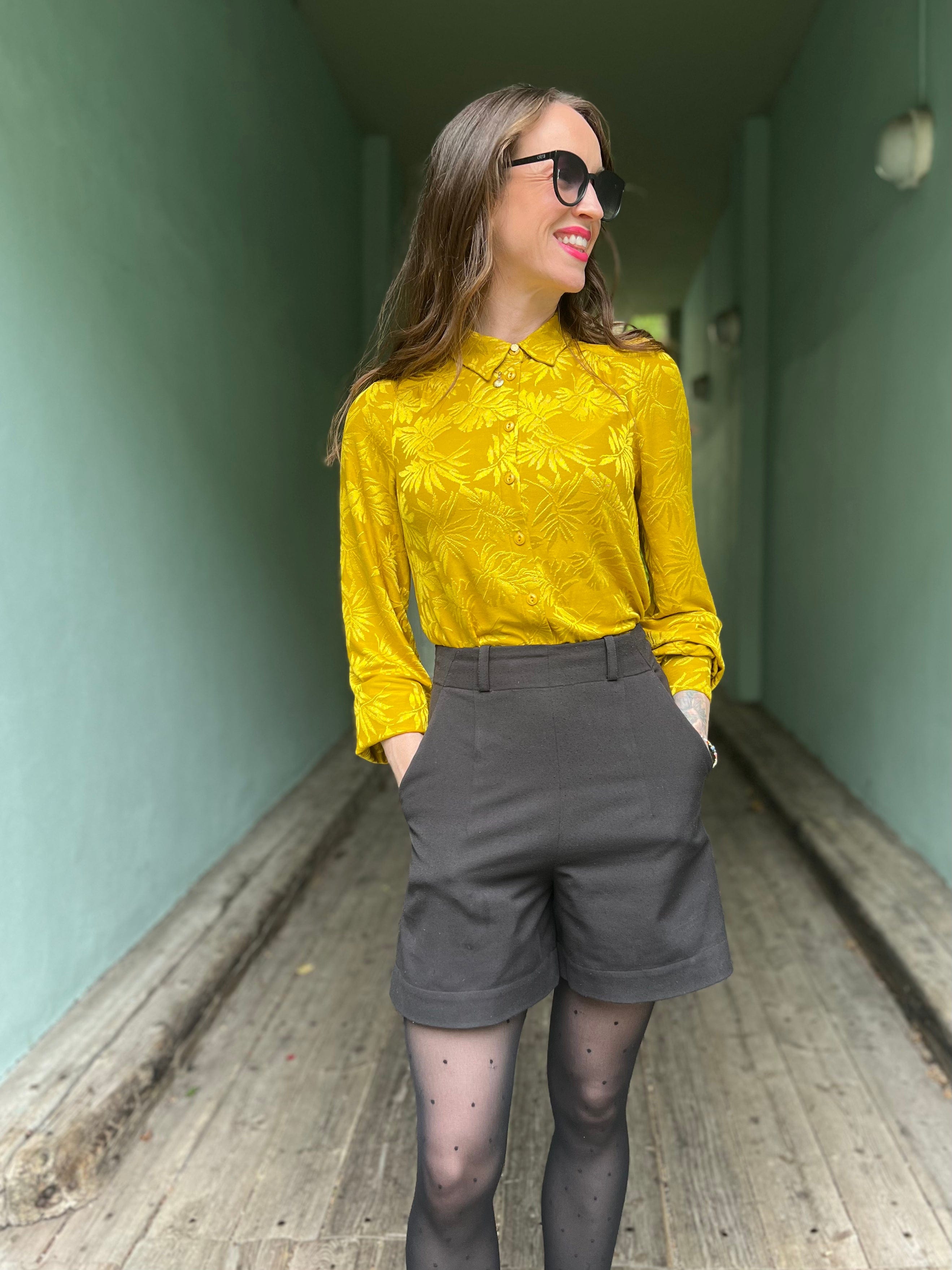 King Louie Topper Carina Pop Up bluse