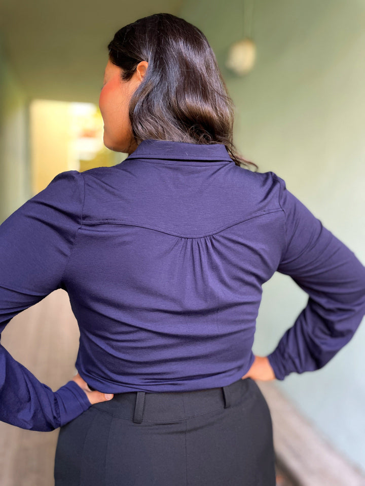 King Louie Topper Carina viskose light bluse - blå