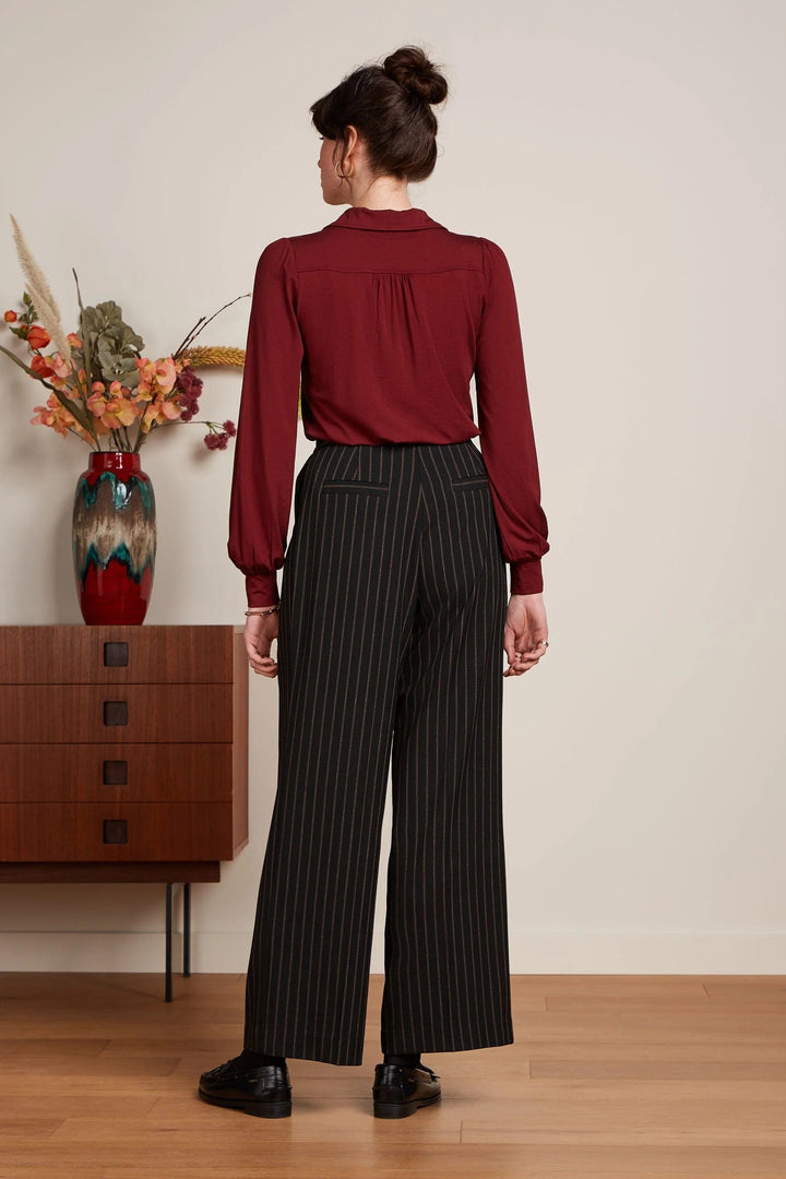 King Louie Topper Carina viskose light bluse - burgunder