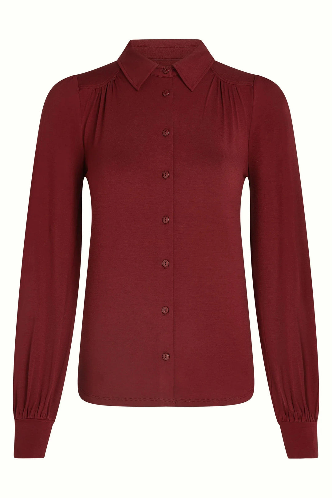 King Louie Topper Carina viskose light bluse - mørk rød