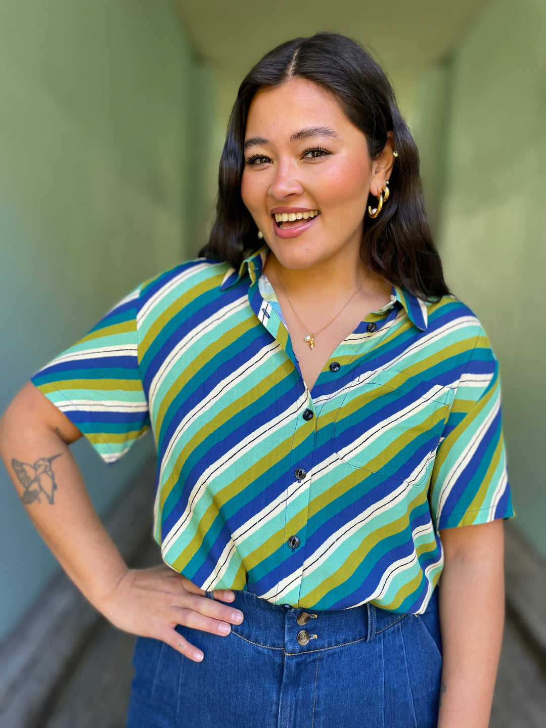 King Louie Topper Evelina Cliff bluse