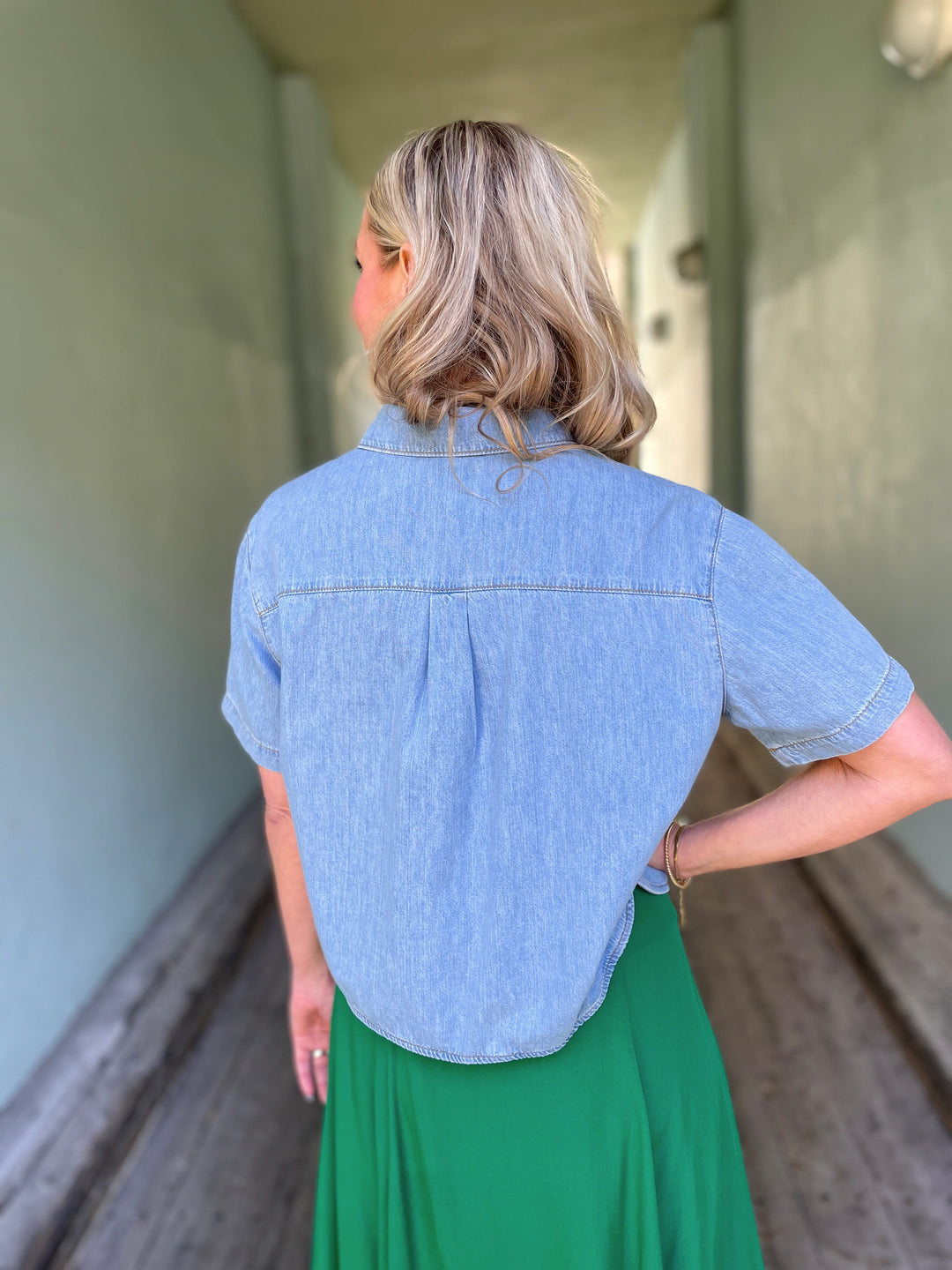 King Louie Topper Evelina Festa Denim bluse
