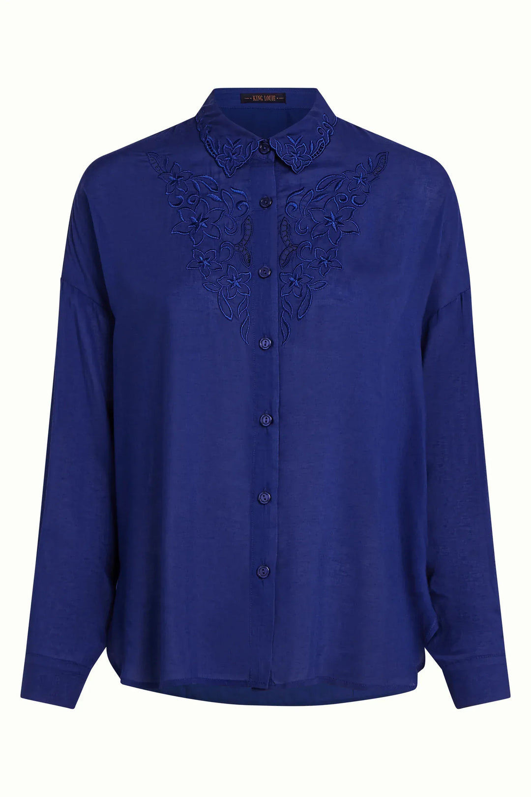 King Louie Topper Fee Rhodes bluse - bluing