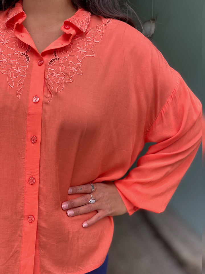 King Louie Topper Fee Rhodes bluse - popsicle orange