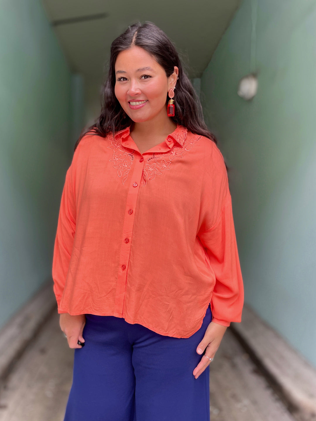 King Louie Topper Fee Rhodes bluse - popsicle orange