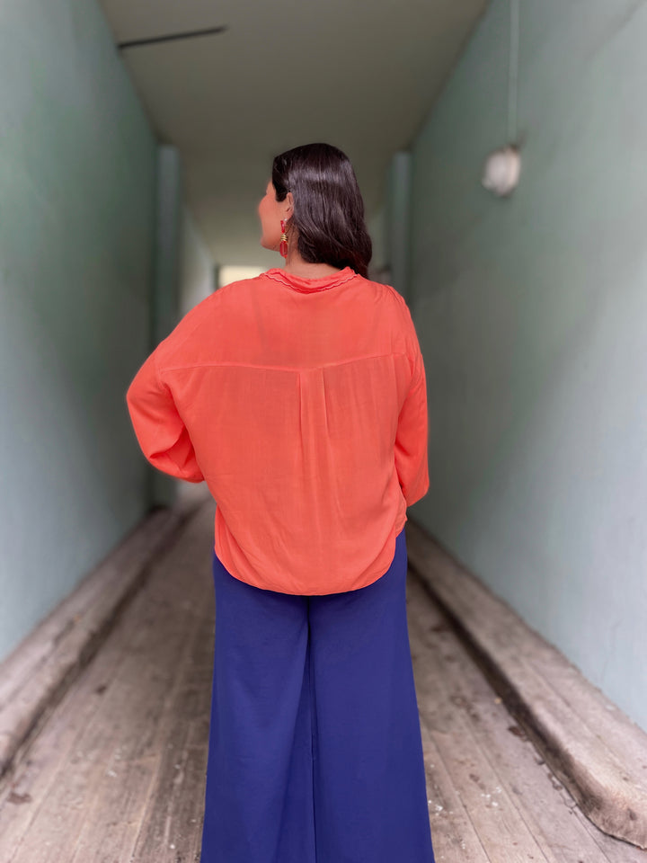 King Louie Topper Fee Rhodes bluse - popsicle orange