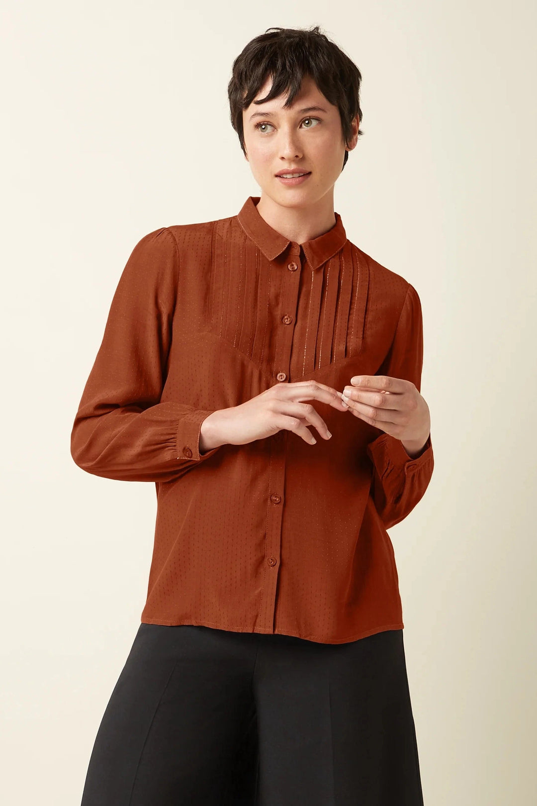 King Louie Topper Karen bluse Sista - spicy brown