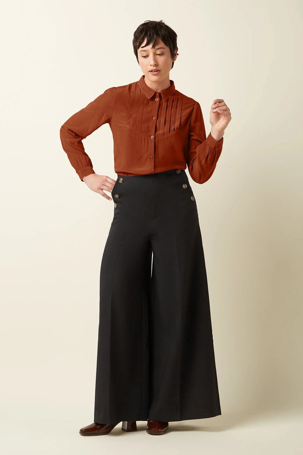 King Louie Topper Karen bluse Sista - spicy brown