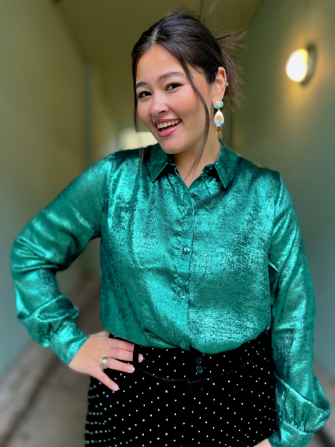 King Louie Topper Maisie Blouse Flambe