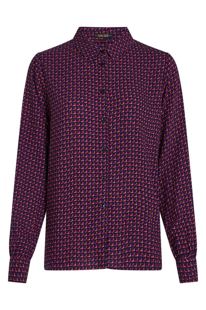 King Louie Topper Maisie Chartre bluse - evening blue