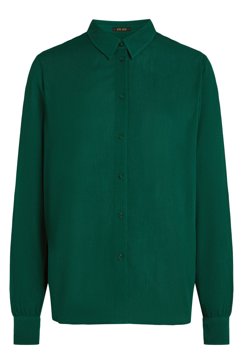 King Louie Topper Maisie Noble bluse - botanical green