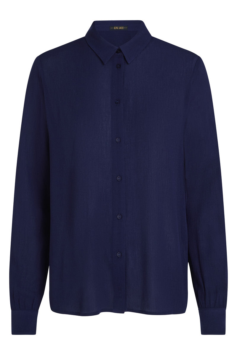 King Louie Topper Maisie Noble bluse - ink blue