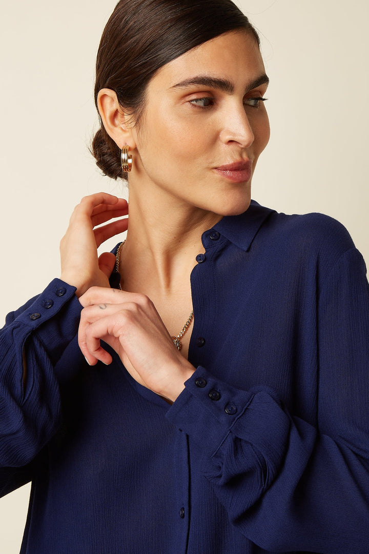 King Louie Topper Maisie Noble bluse - ink blue