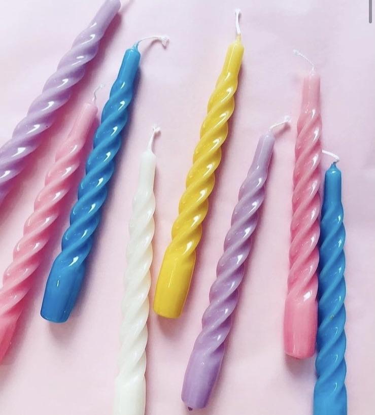 Kunstindustrien stearinlys Snurrelys - blank rosegull